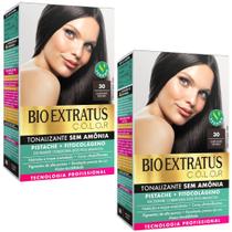 Kit 2 Tonalizante Bio Extratus 30 Castanho Escuro Tecnologia Profissional