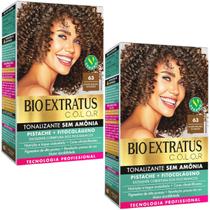 Kit 2 Tonalizante Bio Extratus 63 Louro Escuro Dourado Tecnologia Profissional