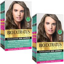 Kit 2 Tonalizante Bio Extratus 70 Louro Médio Tecnologia Profissional