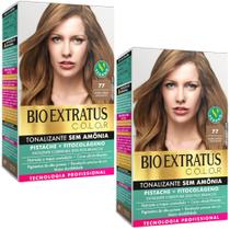 Kit 2 Tonalizante Bio Extratus 77 Louro Médio Chocolate Tecnologia Profissional Kit 2 Tonalizante Bio Extratus 77 Louro Médio Chocolate Tecnologia Profissional