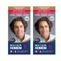 Kit 2 Tonalizante Biocolor Homem Louro Escuro - Bozzano Kit 2 Tonalizante Biocolor Homem Louro Escuro - Bozzano