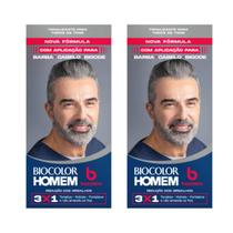 Kit 2 Tonalizante Biocolor Homem Reducao Grisalhos - Bozzano Kit 2 Tonalizante Biocolor Homem Reducao Grisalhos - Bozzano