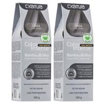 Kit 2 Tonalizante Color Intense Cinza Ckamura 100g Kit 2 Tonalizante Color Intense Cinza Ckamura 100g