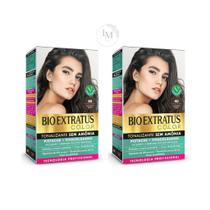 Kit 2 Tonalizantes 40 Castanho Médio Sem Amônia Bio Extratus