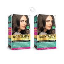 Kit 2 Tonalizantes 60 Louro Escuro Sem Amônia Bio Extratus