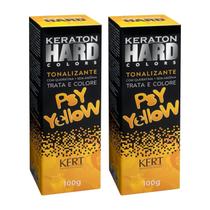 Kit 2 Tonalizantes Keraton Hard Color Psy Yellow - Kert