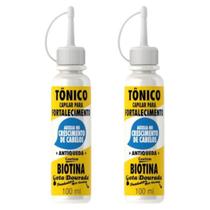 Kit 2 Tonico Cabelo Antiqueda Biotina 100mL - Gota Dourada