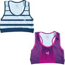 Kit 2 Top Academia Cropped Feminino Roupa De Academia Confortável Elegância No Treino Ginásica Corri