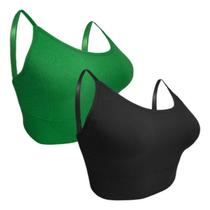 Kit 2 Top Alça Fina C/ Bojo Plus Size Sea Suf