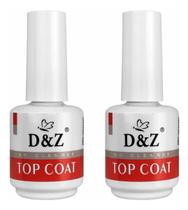 Kit 2 Top Coat Selante D&Z Selante Unha Gel Porcelana