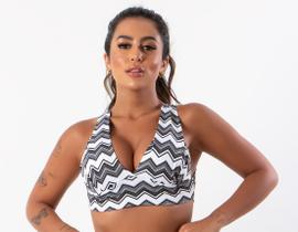 KIT 2 Top com Bojo Estampado Suplex Feminino Para Academia