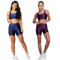 KIT 2 Top e Short New Zig 3D Bella Fiore Conjunto Academia Musculação Roupa Para Academia Treino