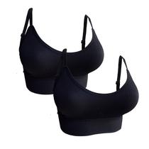 Kit 2 Top Feminino Bojo Removível Alça Fina Confortável Liso Kit 2 Top Feminino Bojo Removível Alça Fina Confortável Liso