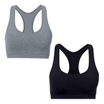 Kit 2 Top Feminino Liso Nadador Fitness Sem bojo