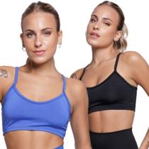 KIT 2 Top Fitness Alça Fina WLS Modas Nadador Roupa Para Academia Treino Moda Feminina
