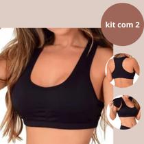 kit 2 top fitness com bojo removível