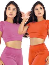 Kit 2 Top Fitness com Manga Sports & Academia MAG901