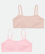 Kit 2 Top Infantil Microfibra DelRio Tam 4 a 14 Rosa Kit 2 Top Infantil Microfibra DelRio Tam 4 a 14 Rosa