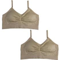 Kit 2 Top Menina Moça Seamless Com Bojo Removivel Alcinha