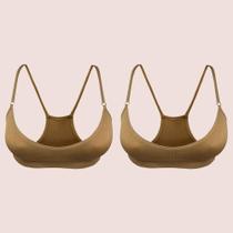 Kit 2 Top Nadador Zee Rucci Sem Costura Microfibra Alça Fina