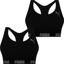 Kit 2 Top Puma Original Feminino Academia Fitness Nadador Sem Costura S/ Bojo Ótima Sustentação Confortável 27070