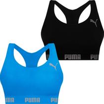 Kit 2 Top Puma Original Feminino Academia Fitness Nadador Sem Costura S/ Bojo Ótima Sustentação Confortável 27070