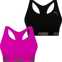 Kit 2 Top Puma Original Feminino Academia Fitness Nadador Sem Costura S/ Bojo Ótima Sustentação Confortável 27070