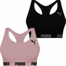 Kit 2 Top Puma Original Feminino Academia Fitness Nadador Sem Costura S/ Bojo Ótima Sustentação Confortável 27070