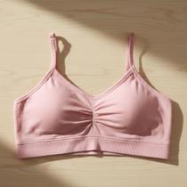Kit 2 Top Teen Feminino Juvenil Sem Costura Com Bojo Basico
