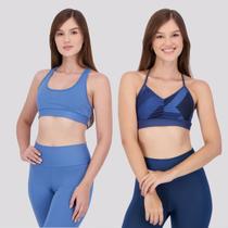 Kit 2 Tops Area Silver Star Feminino Azul