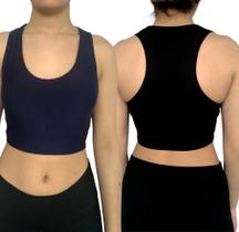 Kit 2 Tops Femininos Regata Justos Lisos Cores Sortidas Suplex Pp ao Plus Size