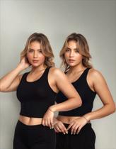 Kit 2 Tops Fitness Nadador Feminino Lisa Blusa Básica