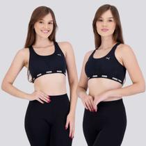 Kit 2 Tops Puma com Bojo Removível Feminino Preto