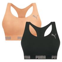 Kit 2 Tops Puma Nadador Sem Costura Feminino