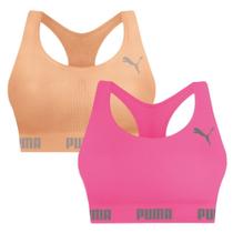Kit 2 Tops Puma Nadador Sem Costura Feminino