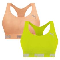 Kit 2 Tops Puma Nadador Sem Costura Feminino