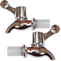 Kit 2 Torneira Suqueira Dispenser ABS Prata Luxo Filtro com Vedação Silicone - BarrilBrasil