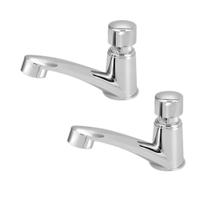 Kit 2 Torneiras Automática Lavatório Banheiro C/Temporizador