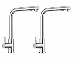 Kit 2 Torneiras Cozinha Gourmet Ponente Flexível Giratória 360 Monocomando Água Quente e Fria Kit 2 Torneiras Cozinha Gourmet Ponente Flexível Giratória 360 Monocomando Água Quente e Fria