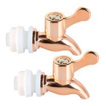 Kit 2 Torneiras para Suqueira Dispenser Plástico Rosé Gold Luxo Filtro com Vedação - Lemis