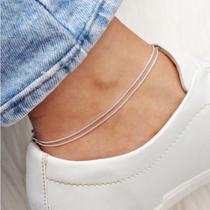 Kit 2 Tornozeleira V15 Prata 925 Legítima Original