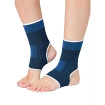 Kit 2 Tornozeleiras Azul Ortopédica Acabamento Premium C1543 Kit 2 Tornozeleiras Azul Ortopédica Acabamento Premium C1543