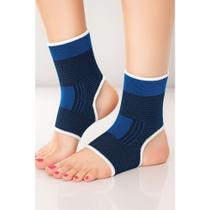 Kit 2 Tornozeleiras Ortopédica Acabamento Premium Azul C1543 Kit 2 Tornozeleiras Ortopédica Acabamento Premium Azul C1543