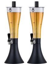 Kit 2 Torre Chopeira Copo 2.5L 2 Bastões 1 Tulipa Marchesoni