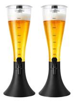 Kit 2 Torre Chopp Refil Congelante 2,5l Aço Inox Bar Vkbt25 Preto