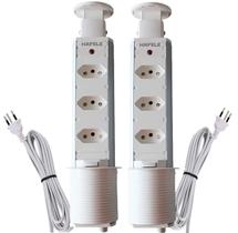 Kit 2 Torre De Tomada Retrátil De Embutir Branca Hafele