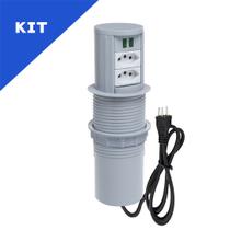 Kit 2 Torres De Tomadas Totem Automático 2 Tom 10A 2USB 4.9A Kit 2 Torres De Tomadas Totem Automático 2 Tom 10A 2USB 4.9A