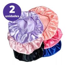 Kit 2 Touca De Cetim Ajustável Toca Anti Frizz Toque De Seda Kit 2 Touca De Cetim Ajustável Toca Anti Frizz Toque De Seda