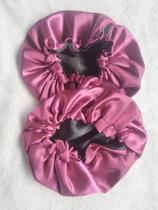 Kit 2 touca de cetim grande - dupla face - com regulagem - antifrizz - unidade