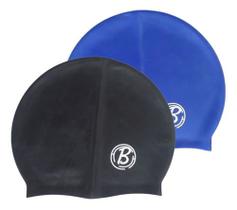 Kit 2 Touca Natação Hidroginastica Silicone Não Molha Cabelo